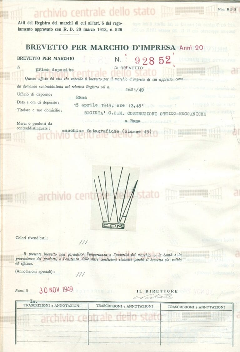 C.O.M.I. – Costruzioni Ottico-Meccaniche Italiane 12 C.O.M.I. – Costruzioni Ottico Meccaniche Italiane
