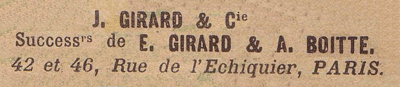 Girard, J. & Cie Girard, J. & Cie