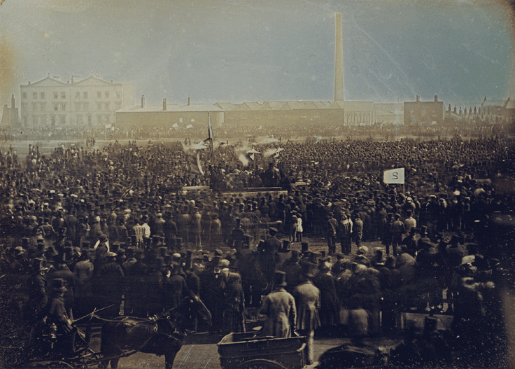 The Great Chartist Meeting at Kennington Common – William Edward Kilburn, 1848