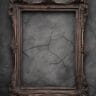 ai generated frame wall dark empty cracked wall empty frame dark frame mockup frame mockup stockpack pixabay