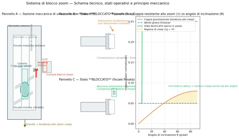 Sistema di blocco zoom: a cosa serve 5 schema tecnico del sistema di blocco dello zoom