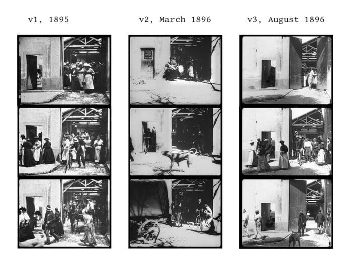 L’uscita dalle officine Lumière (1895) dei fratelli Lumière