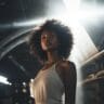 ai generated black woman industrial curly hair portrait stockpack pixabay