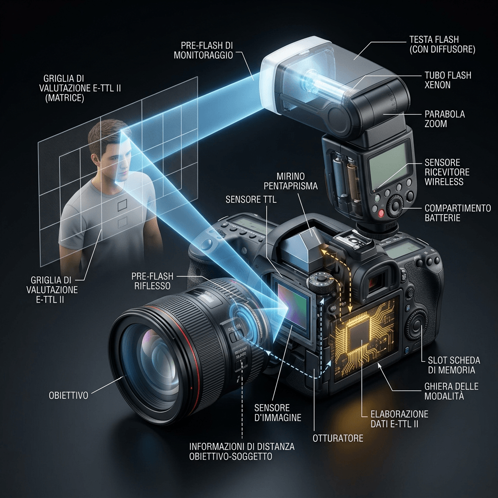 Il sistema E-TTL/i-TTL: come funziona la misurazione automatica del flash 2 Il sistema E-TTL/i-TTL: come funziona la misurazione automatica del flash