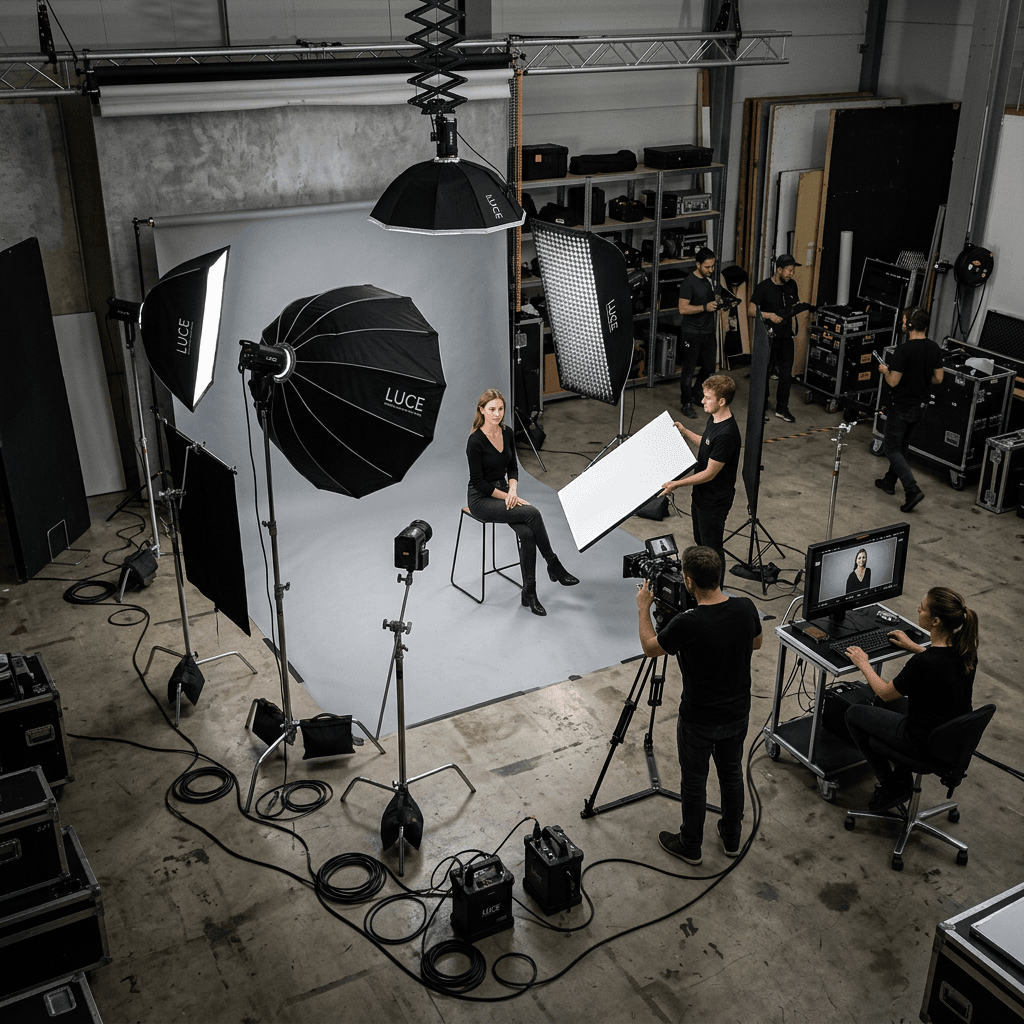 La luce in fotografia: luce principale, riempimento, separazione e sfondo 3 studio fotografico